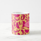 Fuchsia Pink Yellow Name Personalisiert Paisley Kaffeetasse (Mittel)
