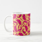 Fuchsia Pink Yellow Name Personalisiert Paisley Kaffeetasse (Links)