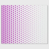 Fuchsia Polka Dot Modern White Geschenkpapier (Flach)