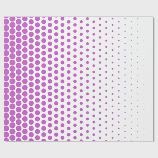Fuchsia Polka Dot Modern White Geschenkpapier (Flach)