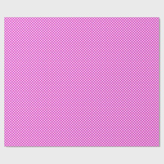 Fuchsia Polka Dot Wrapping Paper Geschenkpapier (Flach)