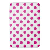 Fuchsia polka dots badematte (Vorderseite Vertikal)