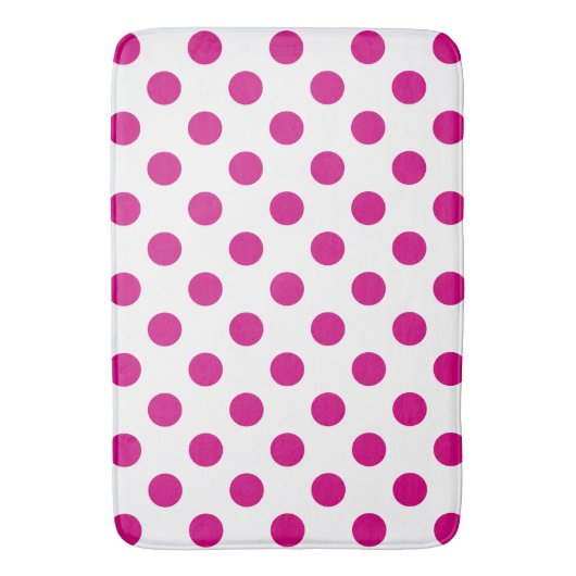 Fuchsia polka dots badematte (Vorderseite Vertikal)