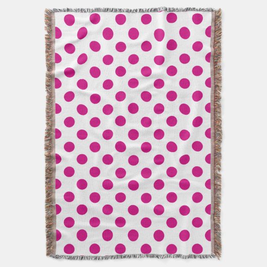 Fuchsia polka dots decke (Vorderseite Vertikal)