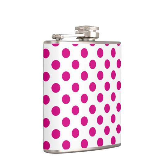 Fuchsia polka dots flachmann (Rechts)