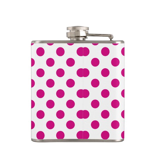 Fuchsia polka dots flachmann (Rückseite)