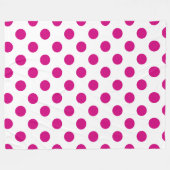 Fuchsia polka dots fleecedecke (Vorderseite (Horizontal))