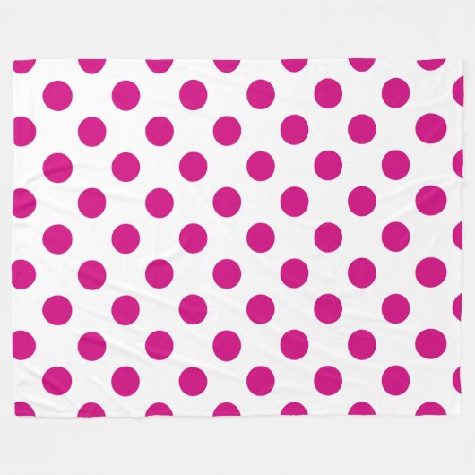 Fuchsia polka dots fleecedecke (Vorderseite (Horizontal))