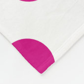 Fuchsia polka dots fleecedecke (Ecke)