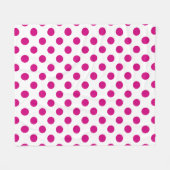 Fuchsia polka dots fleecedecke (Vorderseite (Horizontal))