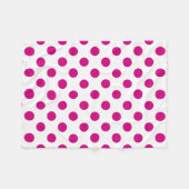 Fuchsia polka dots fleecedecke (Vorderseite (Horizontal))