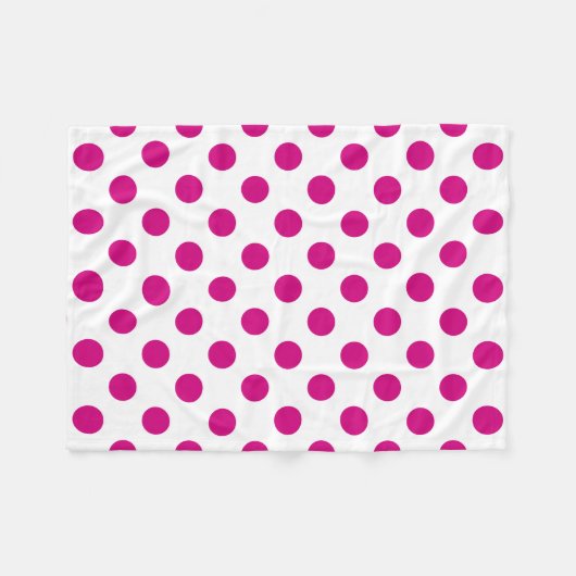 Fuchsia polka dots fleecedecke (Vorderseite (Horizontal))