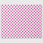 Fuchsia polka dots geschenkpapier (Flach)