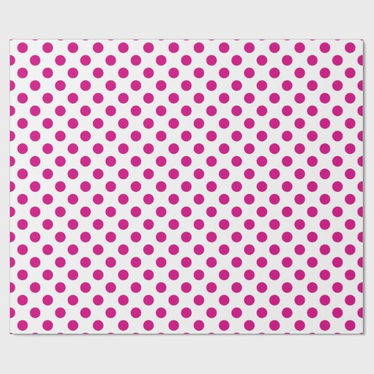 Fuchsia polka dots geschenkpapier (Flach)