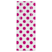 Fuchsia polka dots geschenktüte für weinflaschen (Vorderseite)