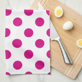 Fuchsia polka dots handtuch (Viertel Falte)