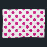 Fuchsia polka dots handtuch<br><div class="desc">Fuchsien und weiße Polka-Punkte</div>
