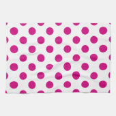 Fuchsia polka dots handtuch (Horizontal)