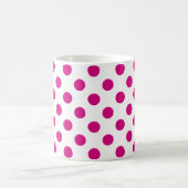 Fuchsia polka dots kaffeetasse (Mittel)
