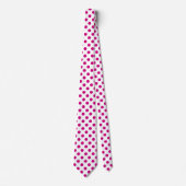 Fuchsia polka dots krawatte (Vorderseite)
