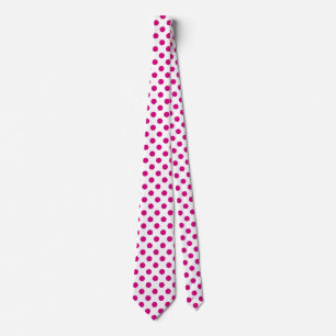 Fuchsia polka dots krawatte