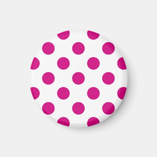 Fuchsia polka dots magnet (Vorne)