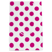 Fuchsia polka dots mittlere geschenktüte (Rückseite)