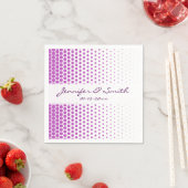 Fuchsia Polka Dots Modern White Serviette (Beispiel)