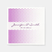 Fuchsia Polka Dots Modern White Serviette (Vorderseite)