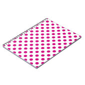 Fuchsia polka dots notizblock (Linke Seite)