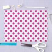 Fuchsia polka dots seidenpapier (Handwerk)