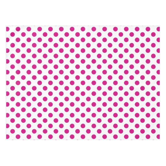 Fuchsia polka dots tischdecke (Vorderseite (Horizontal))