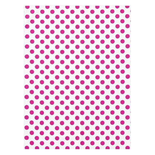Fuchsia polka dots tischdecke (Vorderseite)