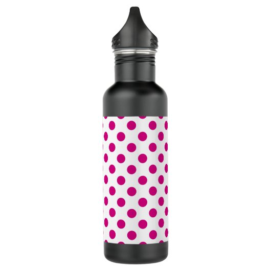 Fuchsia polka dots trinkflasche (Links)