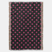 Fuchsia polka kreuzt schwarz decke (Vorderseite Vertikal)