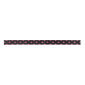 Fuchsia polka kreuzt schwarz satinband (Vorderseite)