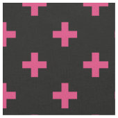 Fuchsia polka kreuzt schwarz stoff (Nahaufnahme)