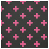 Fuchsia polka kreuzt schwarz stoff (Muster)