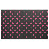 Fuchsia polka kreuzt schwarz stoff (Fat Quarter (45,7 x 55,9 cm))