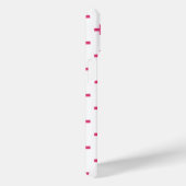 Fuchsia polka kreuzt weiß Case-Mate iPhone hülle (Rückseite / Rechts)
