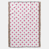 Fuchsia polka kreuzt weiß decke (Vorderseite Vertikal)