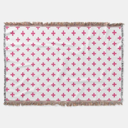 Fuchsia polka kreuzt weiß decke (Vorderseite)