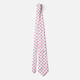 Fuchsia polka kreuzt weiß krawatte