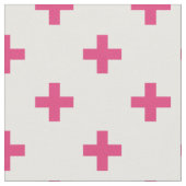 Fuchsia polka kreuzt weiß stoff (Nahaufnahme)