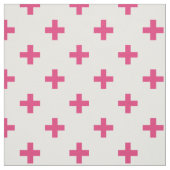 Fuchsia polka kreuzt weiß stoff (Muster)