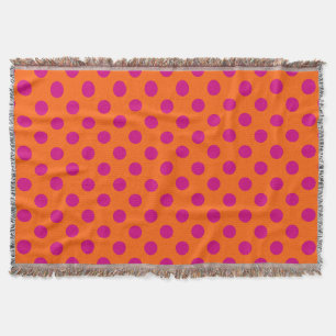 Fuchsia-Polka-Punkte auf Orange Decke