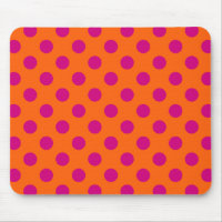 Fuchsia-Polka-Punkte auf Orange