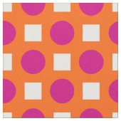 Fuchsia-Polka-Punkte auf Orange Stoff (Nahaufnahme)