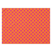 Fuchsia-Polka-Punkte auf Orange Tischdecke (Vorderseite (Horizontal))