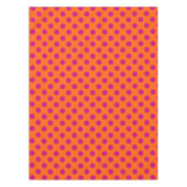 Fuchsia-Polka-Punkte auf Orange Tischdecke (Vorderseite)